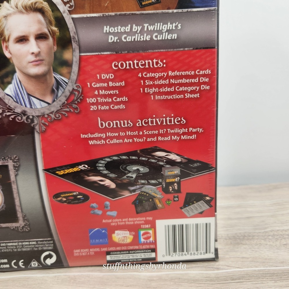 🔥 Twilight Saga Scene It DVD Trivia Board Game Mattel 2009 NIB Sealed Edward - Picture 3 of 3